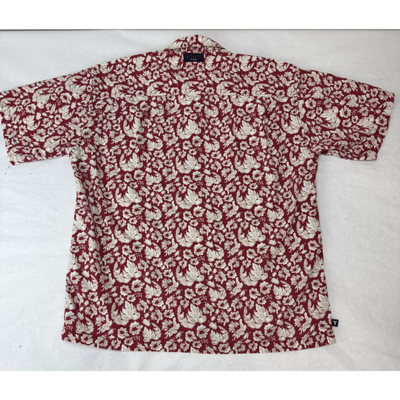 Y2K Vintage Tommy Hilfiger Hawaiian Shirt Button Down Floral Men XL Locker Loop - Picture 2 of 10